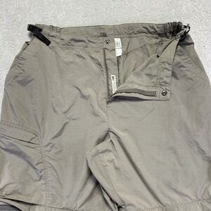 Vintage REI Hiking Pants Womens XL Convertible Zip Off Cargo Pants Khaki Nylon